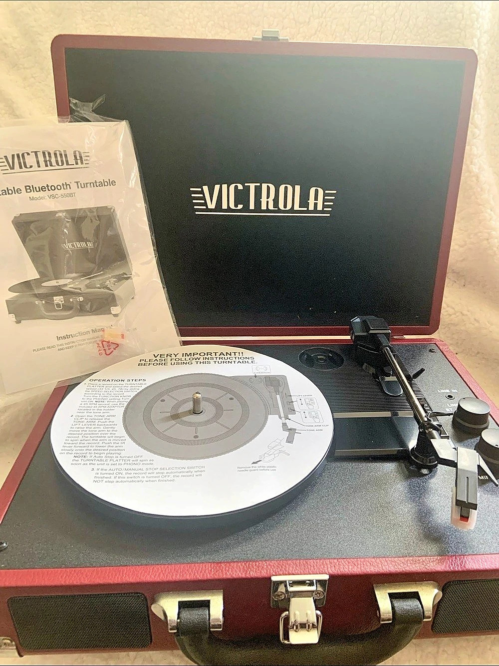 Victrola Journey Portable Bluetooth Suitcase Turntable Portable Bluetooth